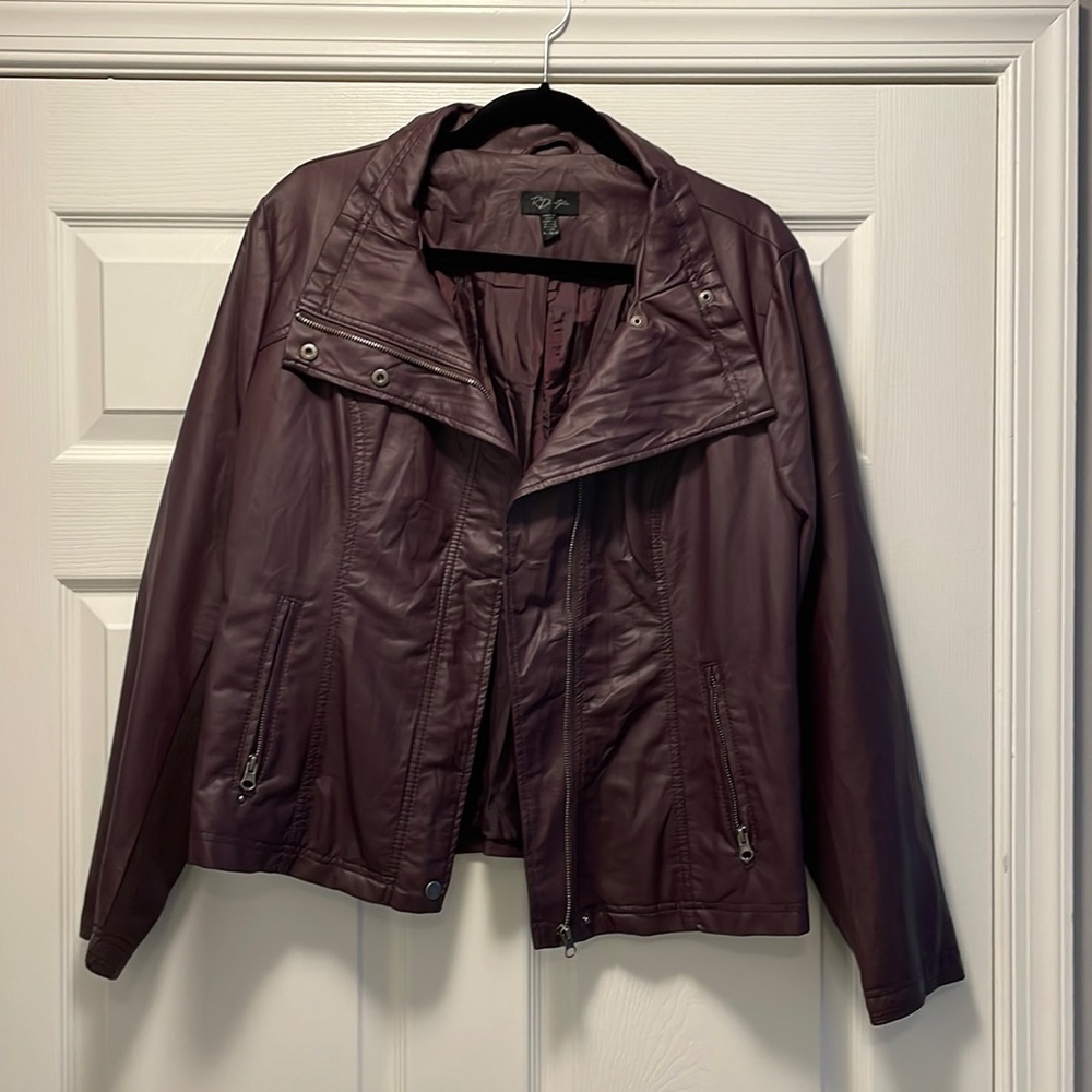 RD Style Moto jacket, size XL, deep purple, NWOT